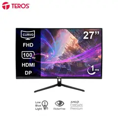 TEROS - Monitor curvo TE-2732S 27 FHD VA 100Hz 1ms HDMI DP negro