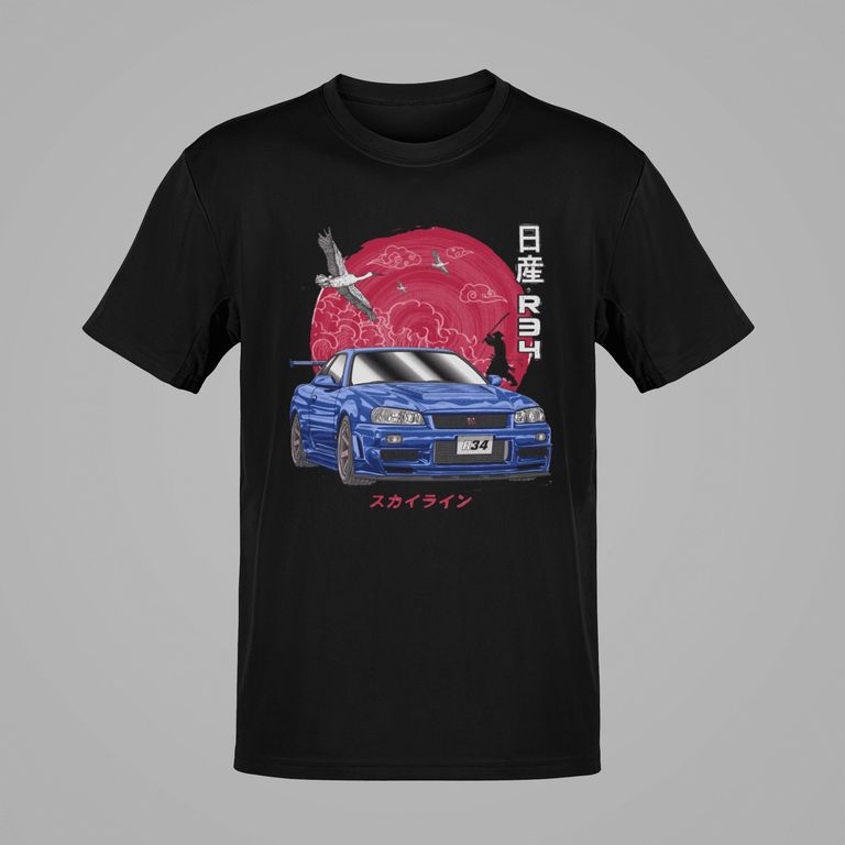 Polo Nissan GTR34 Skyline Camiseta Carro Tunning Algodon