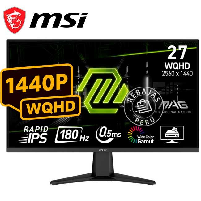 Monitor Gaming MAG-275QF 27 WQHD Rapid IPS 180Hz 05ms HDMI DP
