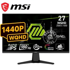 MSI - Monitor Gaming MAG-275QF 27 WQHD Rapid IPS 180Hz 05ms HDMI DP