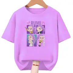 GENERICO - Polos Algodon Rumi Kpop Guerreras Demon Hunters - Tallas 6 al XL