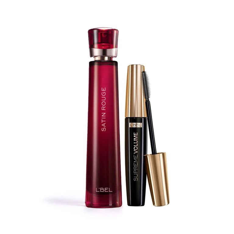 Perfume para mujer Satin Rouge + Rimel Supreme Volume