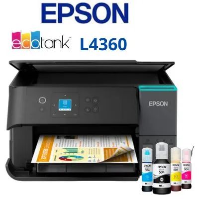 IMPRESORA Multifunción 3 en 1 EcoTank L4360 Duplex / Wi-Fi