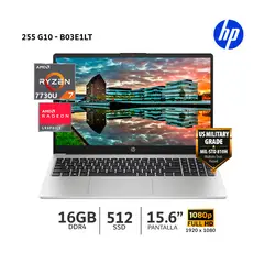 HP - Laptop 255 G10 AMD Ryzen 7 7730U, 16Gb Ram, 512Gb SSD, 15.6"FHD - B03E1LT