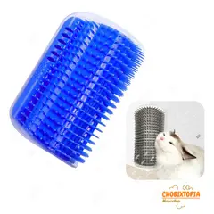 GENERICO - CEPILLO RASCADOR ESQUINERO MASAJEADOR PARA CATNIP AZUL