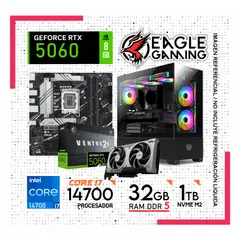 INTEL - Computadora Pc Core I7 14700 RAM 32GB SSD 1TB RTX 5060 (14va Generación)