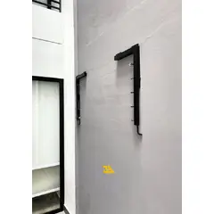 GENERICO - Tendedero plegable 5 filas negro - J3 Racks