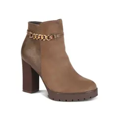 STHEF - Botin Casual con taco Mujer 7631 TAUPE-STHEF