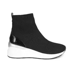 STHEF - ZAPATILLA MUJER TRENDY NEGRO CON BLANCO 7602