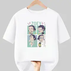 GENERICO - Polos Algodon Zoey Kpop Guerreras Demon Hunters - Tallas 6 hasta XL