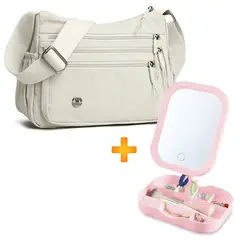 KELLER - Morral para Mujer Elegante BG BP3 Y Joyero con Espejo LED RS A31