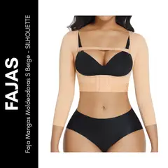 GENERICO - Faja Mangas Moldeadoras S Beige - SILHOUETTE