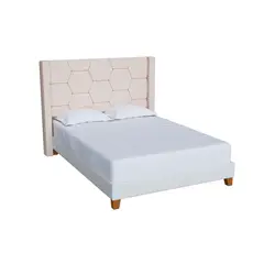 MUEBLES MACRUMO - Cama tapizada Nurei Beige 15plz