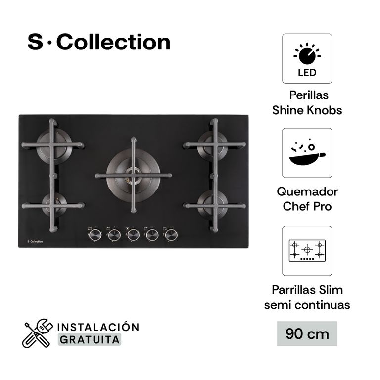 Encimera Scollection Pureblack Smart Connected 90