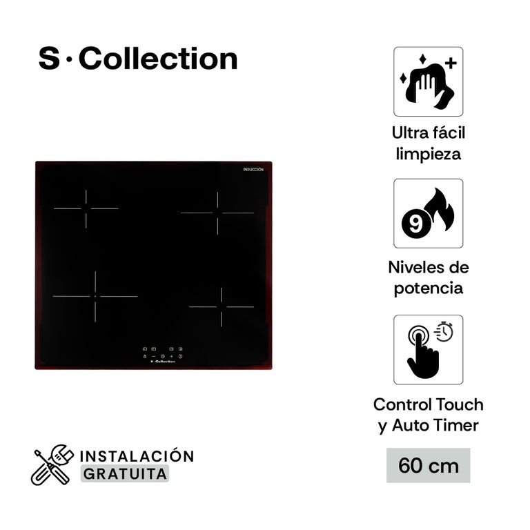 Encimera Vitrocerámica de Inducción S-Collection 60 Cm cTimer