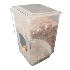 GENERICO - COMEDERO AUTOMÁTICO TRANSPARENTE PARA JAULA GALLO POLLO AVE