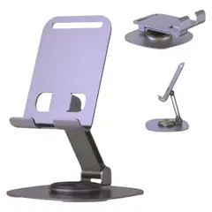 GENERICO - SOPORTE METÁLICO PARA CELULAR AJUSTABLE Y PLEGABLE 360°