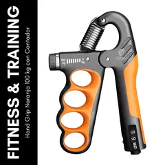 GENERICO - Hand Grip Naranja 100 kg con Contador
