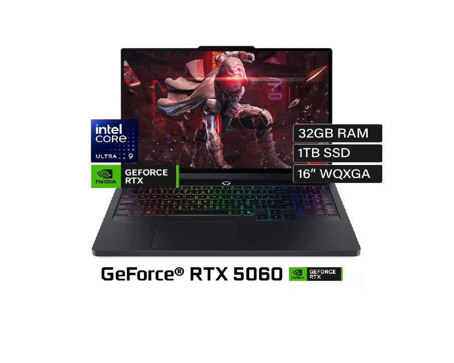 LEGION 5 16IAX10 INTEL CORE ULTRA 9 275HX 32GB 1TB SSD 8GB VIDEO RTX 5060 16" WQXGA WIN 11