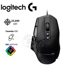 LOGITECH - Mouse Gaming G502 X HERO USB 25K DPI LIGHTFORCE Negro