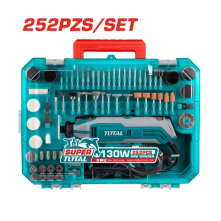 Rectificadora 130w 10000-35000RPM+Accesorios 252PCS EN - TG5133261