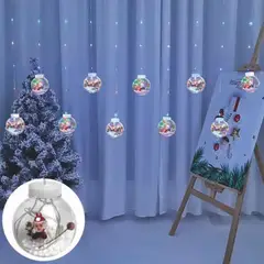 GENERICO - Luces Esfera Multicolor – 3 Metros con 10 Colgantes LED - Decorativas y Festivas