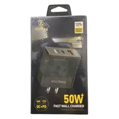 GENERICO - Cargador VOLTRAX CUBO 50W USB+C + CABLE 1MT