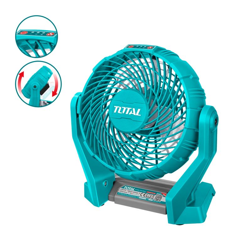 Ventilador Recargable 7 Inalámbrico 20v Ajustable 360°