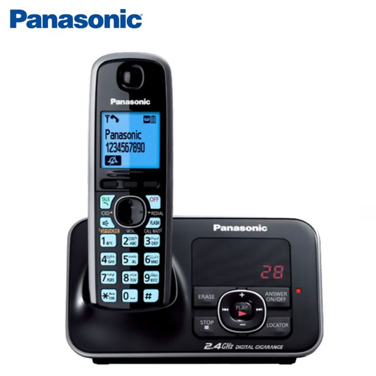 TELÉFONO FIJO INALÁMBRICO NEGRO KX-TG3721LCB