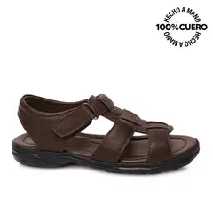 VIALE - Sandalia Franciscana Casual ANGELO-2607 Marron Homme