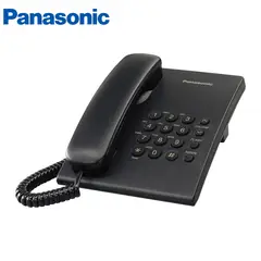 PANASONIC - TELÉFONO FIJO ALÁMBRICO NEGRO KX-TS500LXB