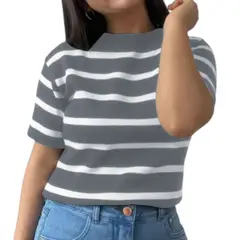 GENERICO - Polo Mujer Hilo 43Sot1 Gab-18 Rayas Gris