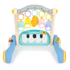 BIBI - ANDADOR Y GIMNASIO PARA BEBÉ CON PIANO 2 EN 1 SELVA CELESTE