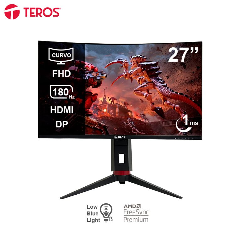 Monitor Curvo Gaming TE-2766G 27 FHD VA 180 Hz 1ms HDMI DP Negro