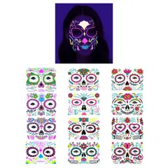 GENERICO - Tatuajes Temporales de Calavera x 12 piezas