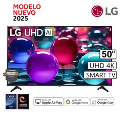 LG - TELEVISOR 50 SMART TV THINQ AI WEBOS HUB 4K UHD LED 2025 - 50UA7300PSB