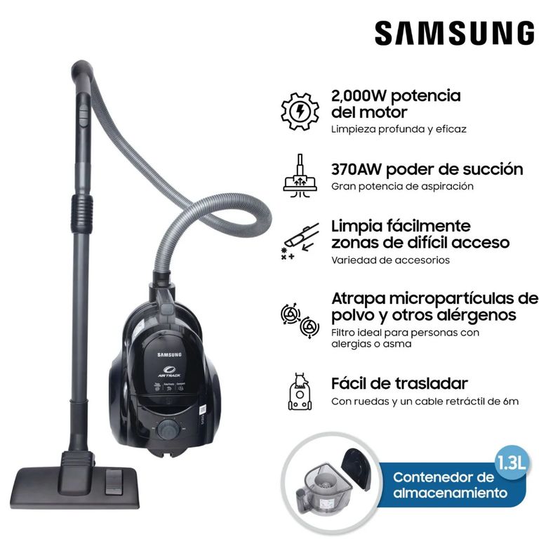 Aspiradora de Arrastre Ciclónica VCC4580V3KXZS 2000W Negro