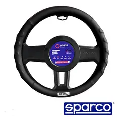 SPARCO - FUNDA TIMON NEGRO HILO ROJO SPS1117BKS