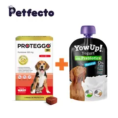 PROTEGGO - ANTIPULGAS PARA PERROS - 3 MESES (>10 – 20 kg.) +1 YOGURT