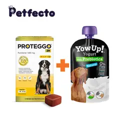 PROTEGGO - ANTIPULGAS PARA PERROS 3M (>40 – 56 kg) +1 YOGURT PREBIOTICO