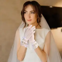 GENERICO - GUANTES BLANCO DE MUJER PARA MATRIMONIO