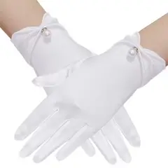 GENERICO - GUANTES BLANCO PARA PRIMERA COMUNION Y BAUTIZO