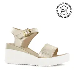 ECCO - Sandalia Cuero Folia Mujer Jaspe03 Dorado