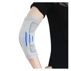 ALPHA GYM - Codera deportiva con gel para compresión GRIS