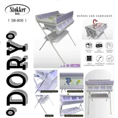 STOKKER BABY - BAÑERA CAMBIADOR DORY CON COJIN Y REGADORA
