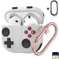 GENERICO - Case funda de silicona para Airpods 3 Gen - Gris Rojo