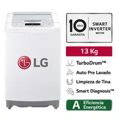 LG - Lavadora 13 Kg Smart Motion Carga Superior WT13WPBK - Blanco