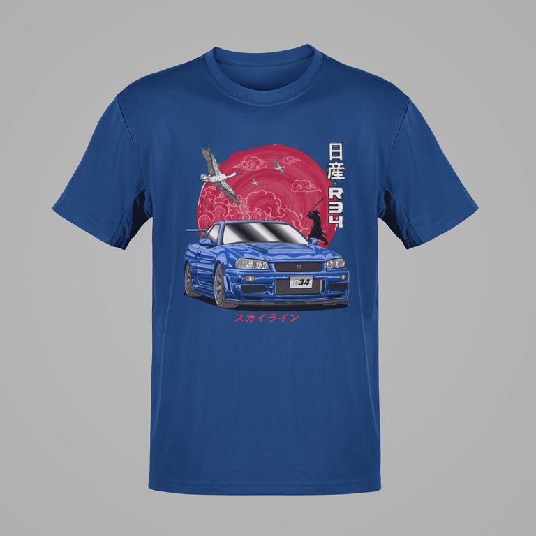 Camiseta Nissan GTR34 Skyline Polo Auto Tunning JDM Algodon
