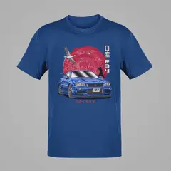 GENERICO - Camiseta Nissan GTR34 Skyline Polo Auto Tunning JDM Algodon