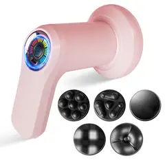 OEM - Masajeador Vibropercutor Corporal USB con 5 Cabezas y 6 Velocidades